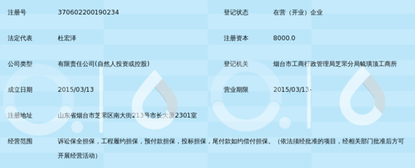 煙臺(tái)宏鵬非融資性擔(dān)保業(yè)務(wù)概述